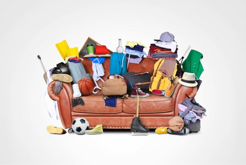 Professionals conducting flat clearance in a modern Hillingdon apartment