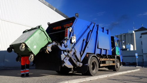 Commercial waste removal trucks in Hillingdon