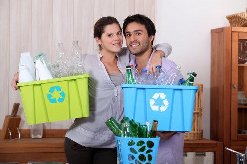 Eco-friendly recycling practices during flat clearance